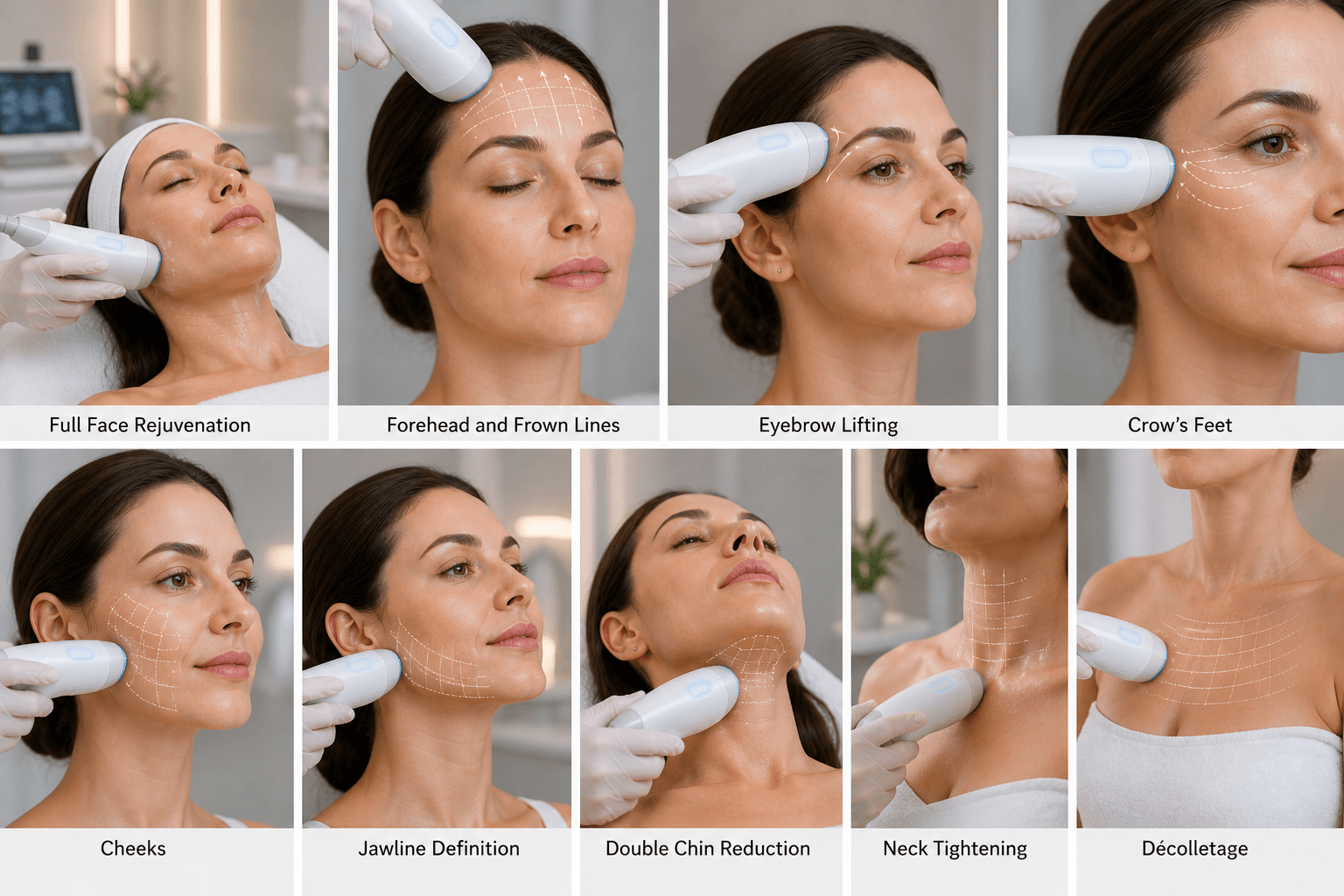 HI-FU Treatment for the Face — Each Area Explained